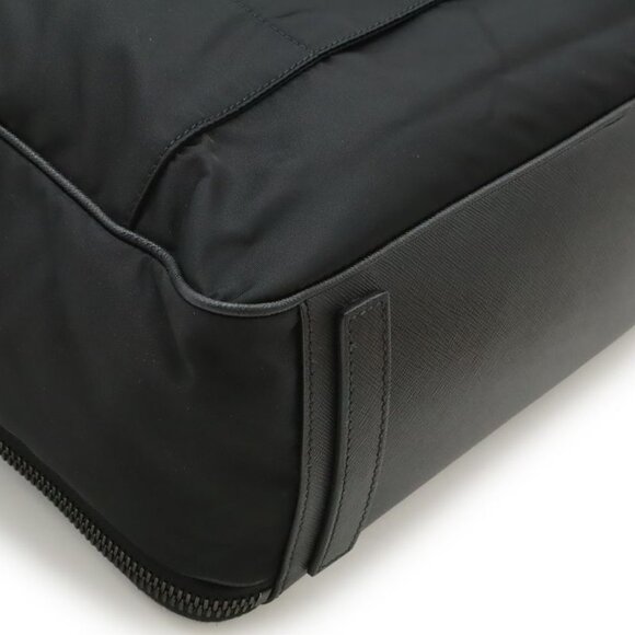 Prada Triangle Logo Business Briefcase 2-Way Shoulder Bag Nylon Nero Black - Picture 3 of 8